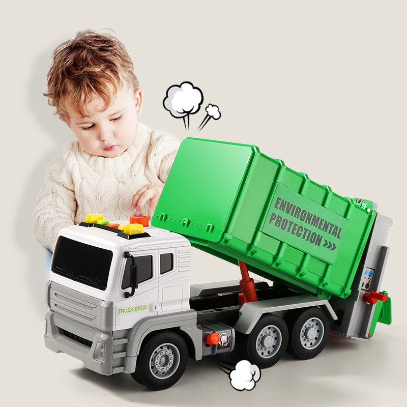 Đồ chơi xe chở rác đa chức năng W820A mới nhất 2021 (tặng kèm pin)