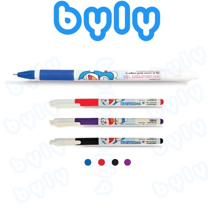 Bút gel nước Doraemon 𝑻𝒉𝒊𝒆̂𝒏 𝑳𝒐𝒏𝒈 GEL-012/DO ngòi 0.5mm - ByLy Store