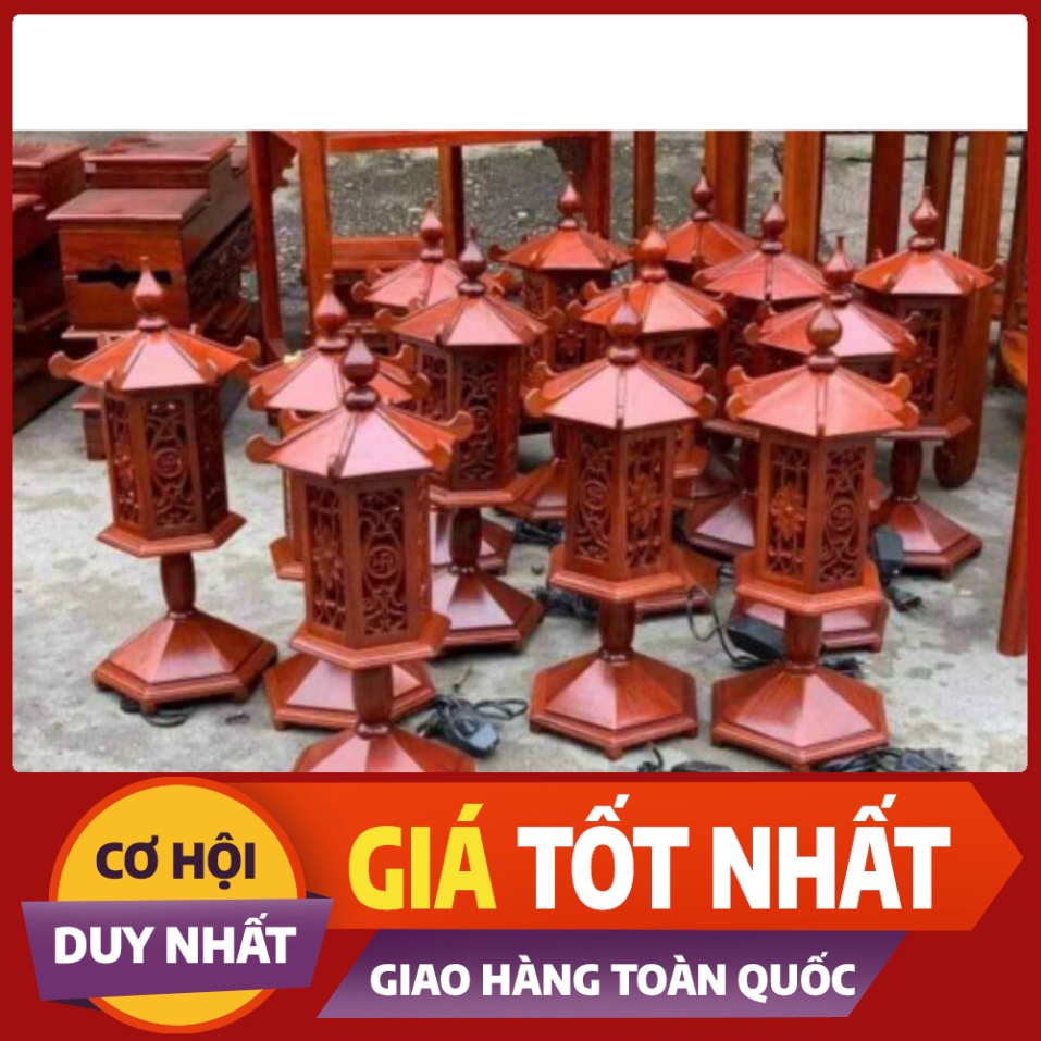 ) Đèn thờ, phòng khách gỗ hương