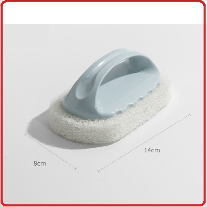 Bàn Chải Bọt Biển Lau Chùi Cọ Rửa Nhà Tắm, Nhà Bếp Tay Cầm Đa Năng ( Màu Ngẫu Nhiên )