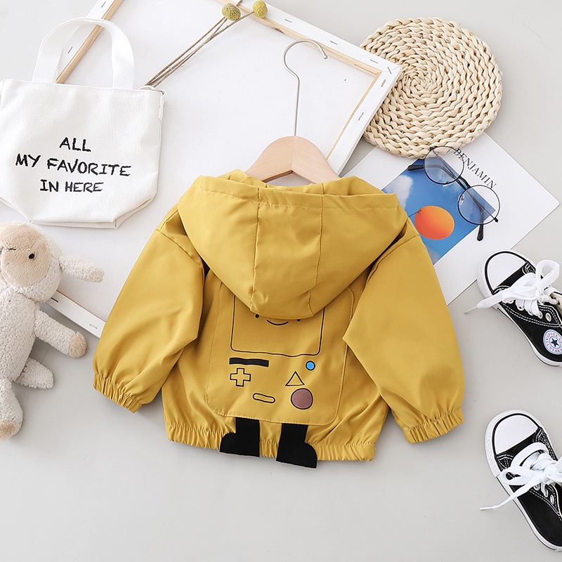 Áo Khoác Họa Tiết Hoạt Hình Phong Cách Hàn Quốc Thời Trang Thu Đông Dành Cho Trẻ