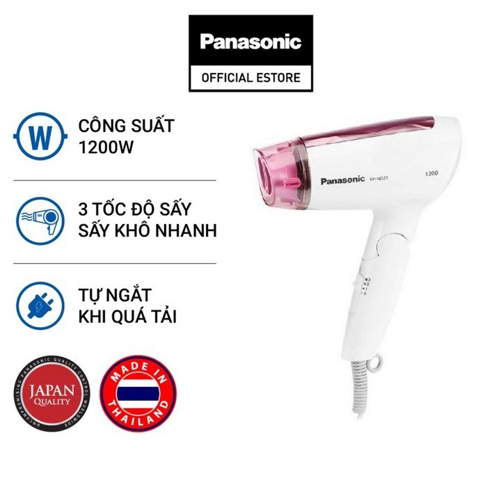 Máy Sấy Tóc Panasonic EH-ND21-P645 - Bảo Hành 12 Tháng - Hàng Chính Hãng