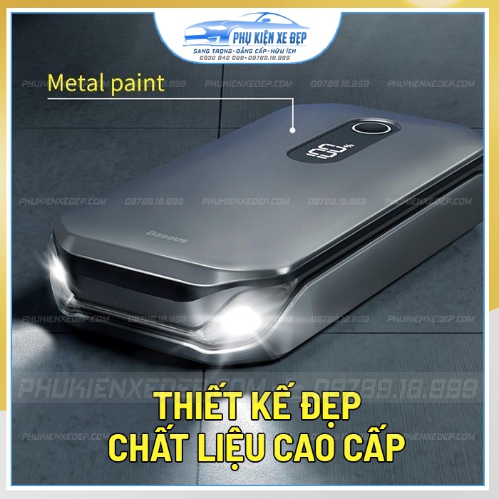 Bộ kích bình ắc quy ô tô ⚡FREESHIP - CAO CẤP⚡ kiêm sạc dự phòng Baseus Super Energy Car Jumb Starter Pro 12000mAh