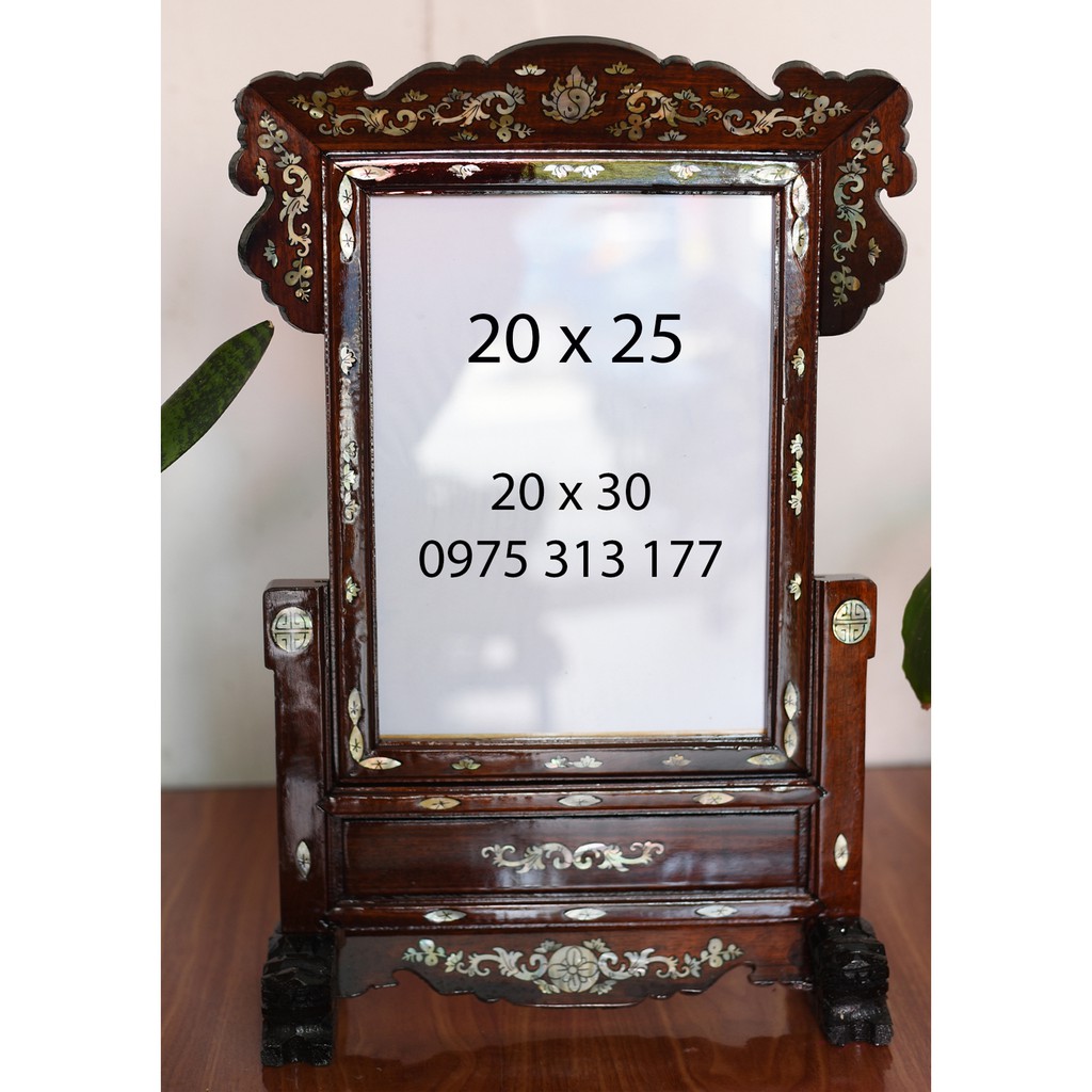 KHUNG ẢNH THỜ GỖ GÕ 20 X 25