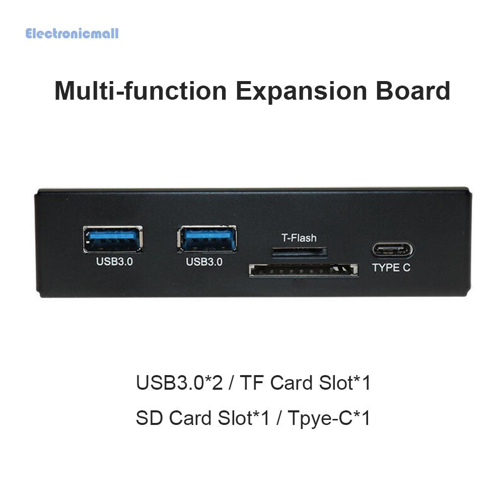 Bảng Mạch Chuyển Đổi Ele 3c 5 Cổng Type-C 2 Usb 3.0 Tf Sd 5.25 / 3.5 Inch