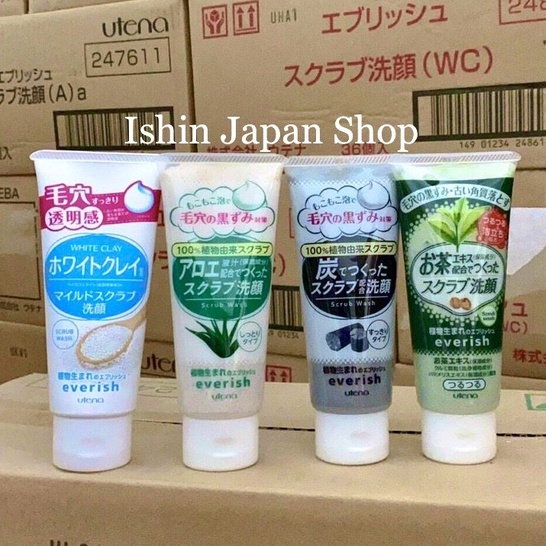 Sữa Rửa Mặt Tẩy Tế Bào Chết Utena Everish Nhật Bản 135g