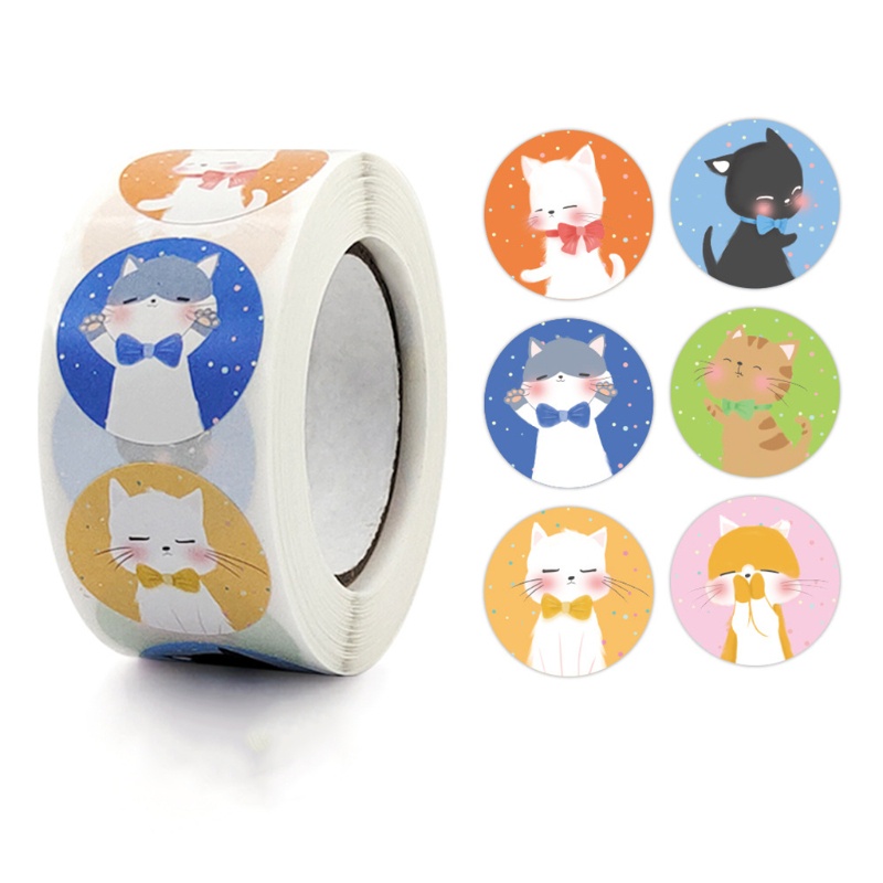 500 Nhãn dán in hình động vật dùng làm quà tặng cho bé