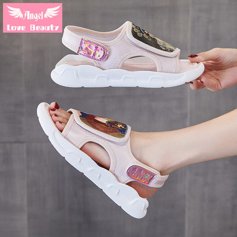 Giày Sandal Thể Thao Đế Bằng Siêu Nhẹ Chống Trượt Thời Trang Đi Biển 2022 Cho Nữ