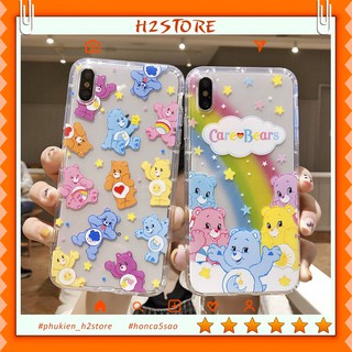 Ốp lưng iph one silicon gấu Care Bears cho iph one 6 s plus 7 8 plus Xr X s max 11 11 pro max 12 mini 12 pro max