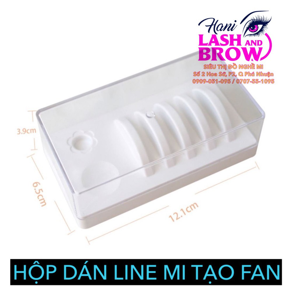 Hộp đa năng dán line mi tạo fan - Có chỗ đựng nút để keo