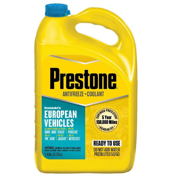 Nước làm mát động cơ ô tô màu xanh PRESTONE EUROPEAN - USA can 3.78L