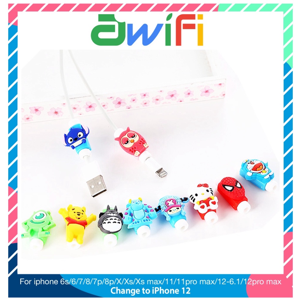 Phụ Kiện Bảo Vệ Chống Đứt Gãy Dây Sạc Cho Tai Nghe Bluetooth Không Dây i12 2 Pro Cáp Sạc Vỏ Case - Awifi H3-6