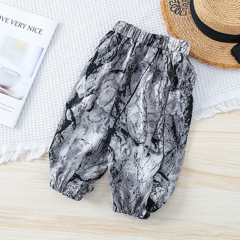 Quần Ống Rộng Chống Muỗi Phối Màu Nhuộm Thời Trang Mùa Hè Phong Cách Phương Tây Hàng Mới Dành Cho Bé Trai Và Bé Gái 2022