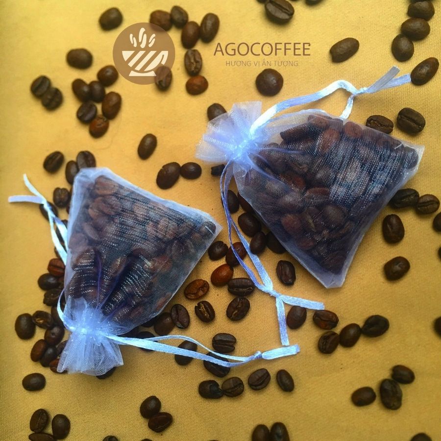 Túi thơm cà phê hạt rang nguyên chất 100% Agocoffee làm thơm, trang trí và khử mùi | BigBuy360 - bigbuy360.vn