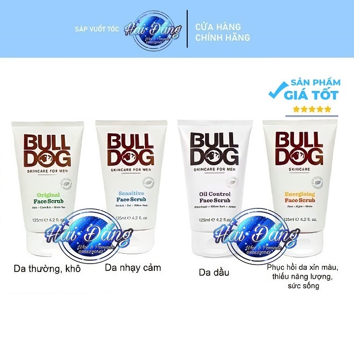 [ Chính Hãng UK ] Tẩy da chết Bulldog Face Scrub Skincare dành cho nam 100ml