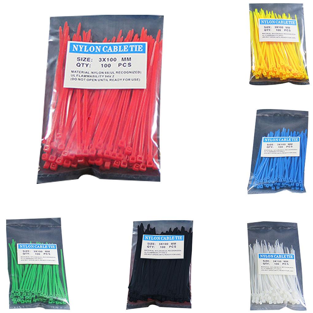 Set 100 Dây Nylon Buộc Dây Cáp 3x100mm Có Thể Tái Sử Dụng