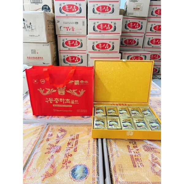 Nước Đông Trùng Hạ Thảo Dream Hàn Quốc Hộp Gỗ 60 gói x 30ml