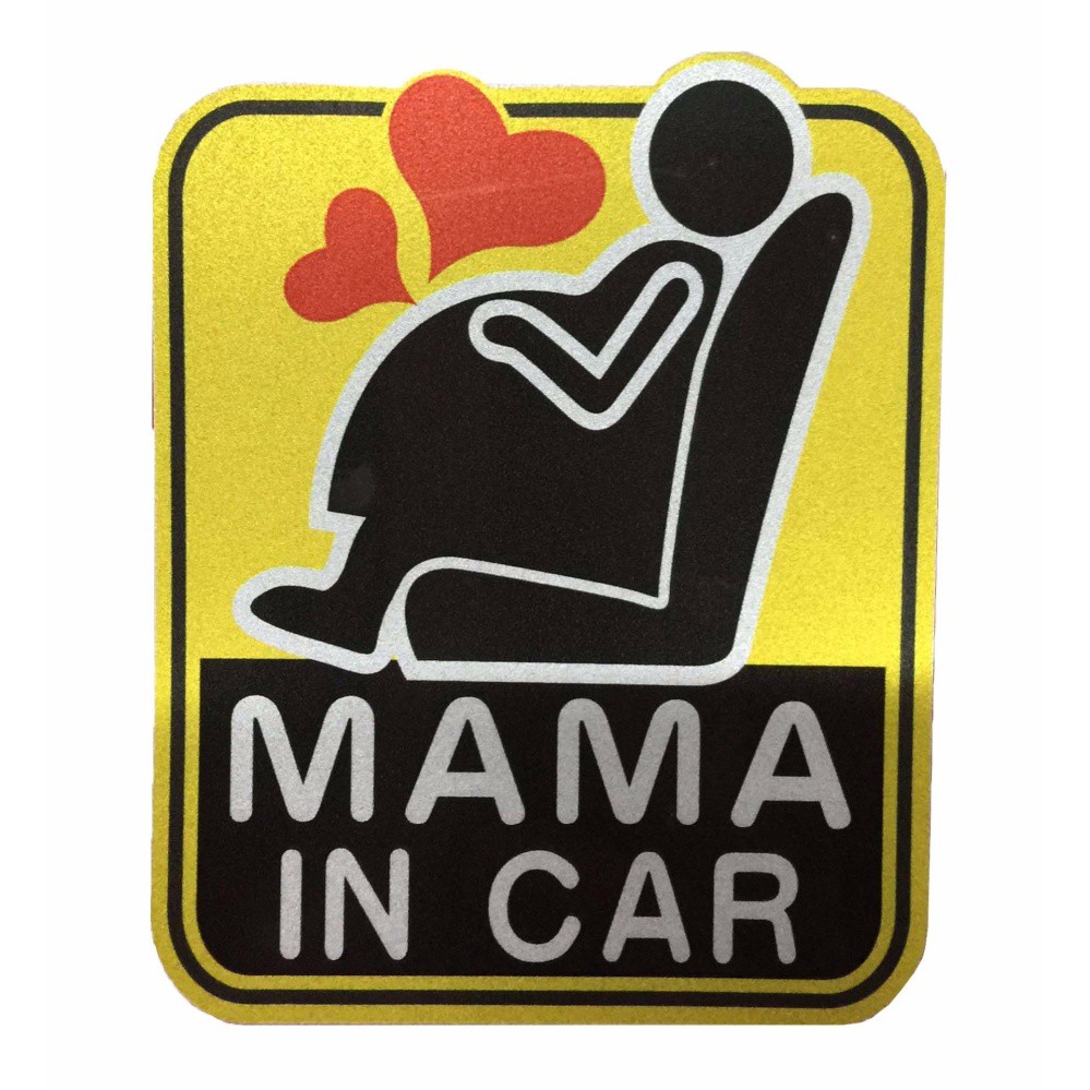 Miếng dán phản quang xe ô tô Mama In Car TI694