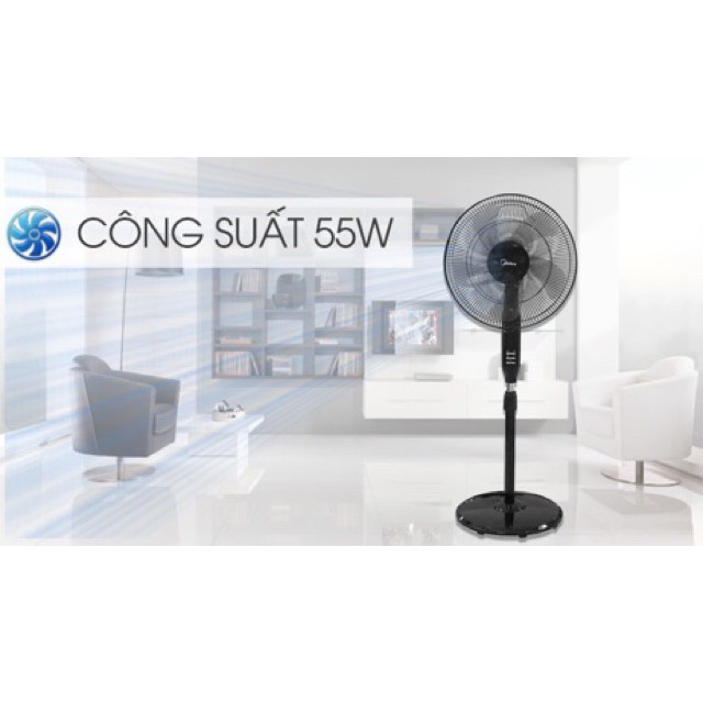 [ELHAB4 giảm tối đa 500K] Quạt Cây Midea Có Điều Khiển FS40-15QR BH 12 tháng