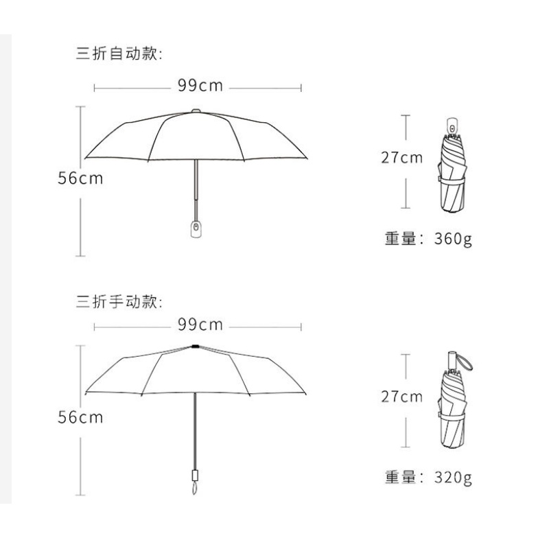 Dù Che Mưa Nắng Tự Động 50% Vải Mềm Siêu Nhẹ Họa Tiết Graffiti Dễ Thương Sáng Tạo