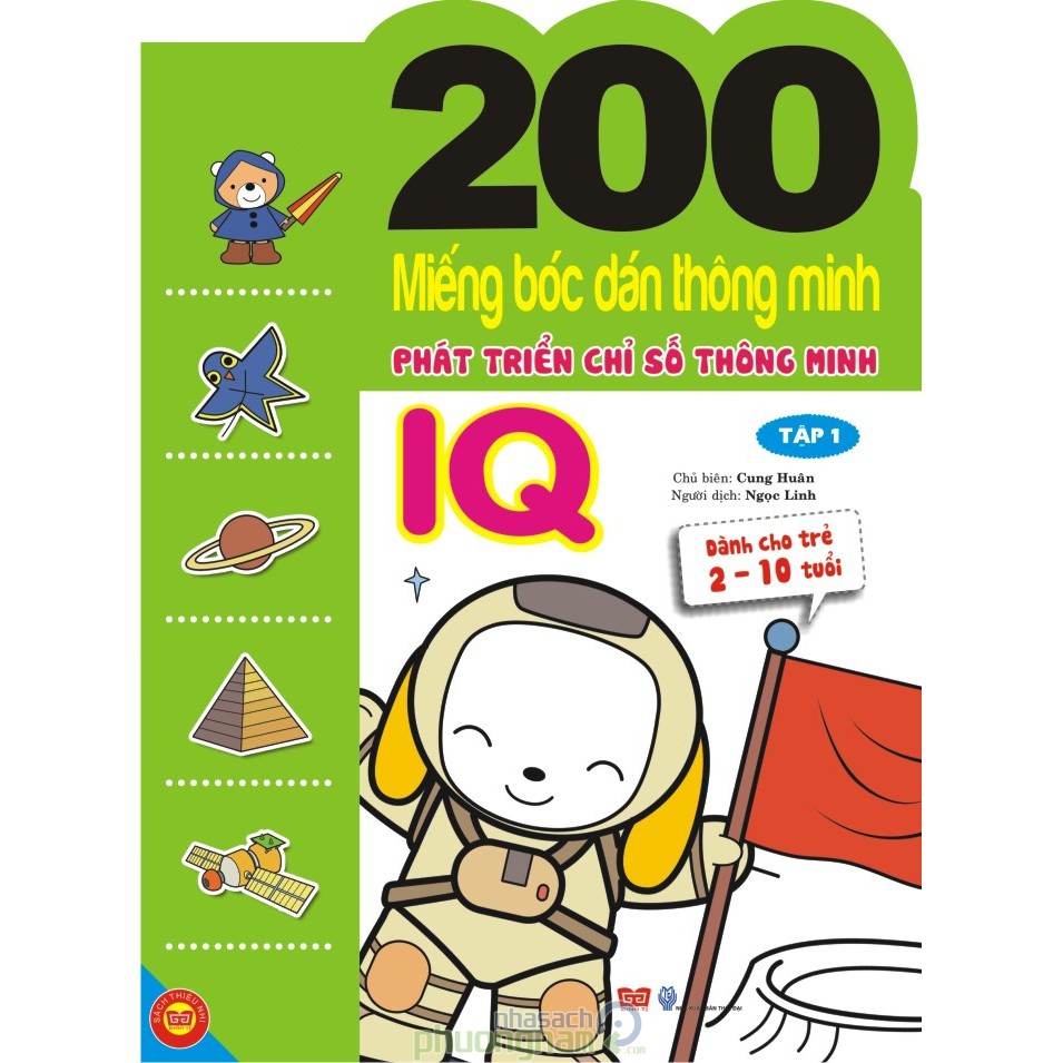 Sách - 200 Miếng bóc dán thông minh 2-10 tuổi (Bộ 6 quyển)