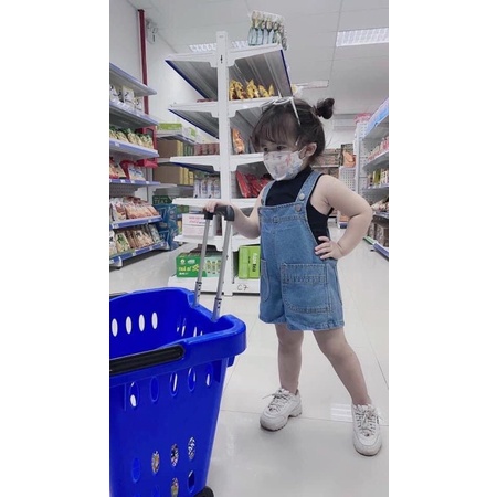Quần yếm bò size 3/4 đến 6/7 tuổi