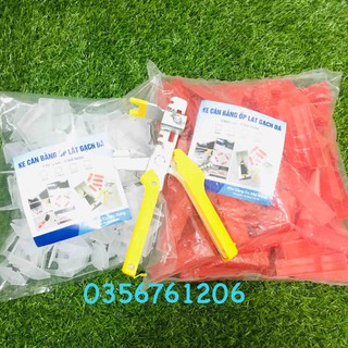 Combo ke lát gạch gồm 1 kìm bấm ke 100 ke và 100 nêm cài nhựa nguyên sinh dẻo và nhẹ