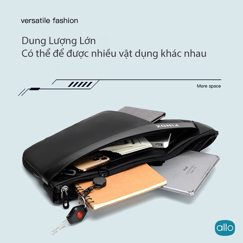Túi Đeo Chéo Nam Thời Trang Đa Năng, Nhỏ Gọn Mang Theo Hằng Ngày, Không Gian Lớn Để Được Nhiều Vật Dụng, Chống Nước Tốt