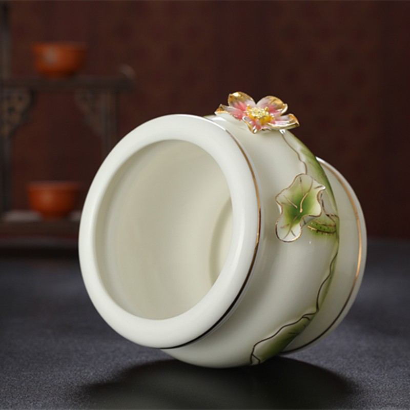 [ĐỒ THỜ CÚNG]LƯ HƯƠNG BẠCH NGỌC SEN XANH