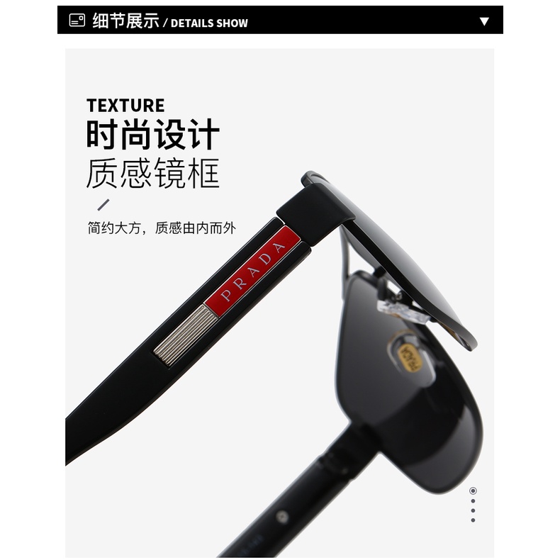 Kính Mát Hiệu Prada Kèm Hộp Đựng Thời Trang Cho Nam Nữ