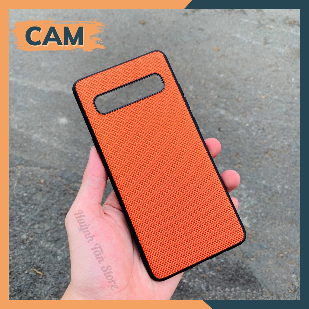 Ốp lưng samsung s10 5g vân VẢI NYLON nhiều màu chống bám vân tay bảo vệ camera phụ kiện huỳnh tân store