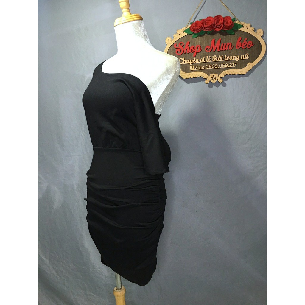 [MẪU MỚI] Đầm Body Lệch Vai Nhún Sườn Thun Borip Thích Hợp Mặc Đi Tiệc Đi Làm Đi Chơi Phù Hợp Với Mọi Phong Cách | BigBuy360 - bigbuy360.vn