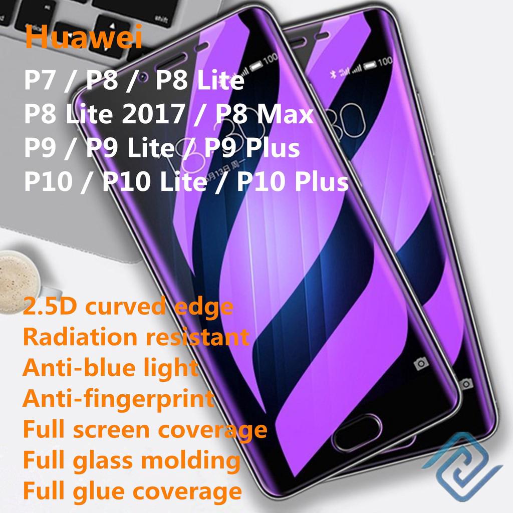 Huawei P10 P9 P8 P7 Plus Max Lite 2017 Miếng dán màn hình Bảo vệ bức xạ, kính cường lực bao phủ toàn màn hình