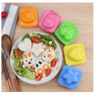 Bộ 6 Khuôn Ép Cơm , Trứng, Bánh Hình Ngộ Nghĩnh Cho Bé