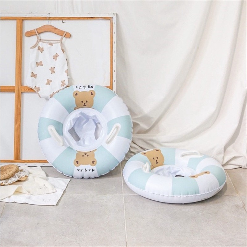 Phao Bơi Chống Lật Hình Gấu Xinh Xắn Dễ Thương Cho Bé Cưng