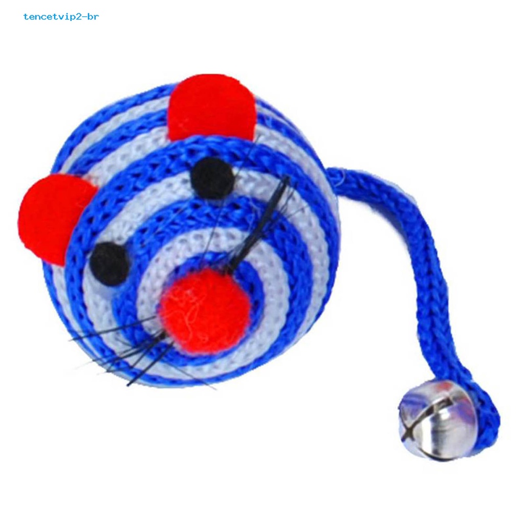 Bóng Đồ Chơi Dây Nylon Họa Tiết Chuột Hoạt Hình Đuôi Dài Cho Mèo Cưng