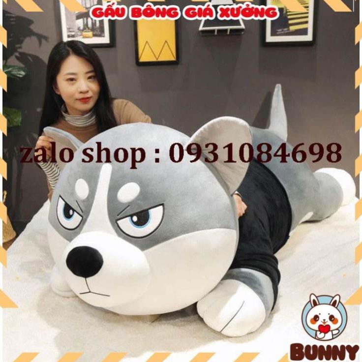 Gấu Bông Chó Husky Siêu To Khổng Lồ _ Chó Husky Siêu Mềm Mịn  tạo cảm giác thoải mái khi ôm. -  𝐁𝐔𝐍𝐍𝐘