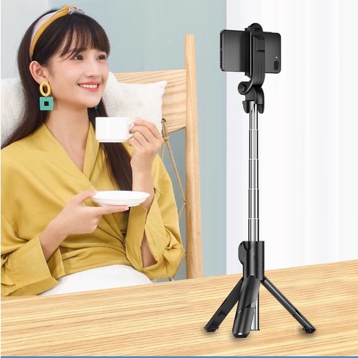 Gậy tự sướng🔴3 in 1🔴 tích hợp Bluetooth selfie, giá đỡ điện thoại hỗ trợ livestream