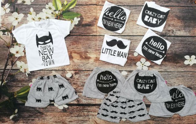 (Tặng 10 quần cotton đẹp) Combo 10 bộ đùi cho bé trai bé gái