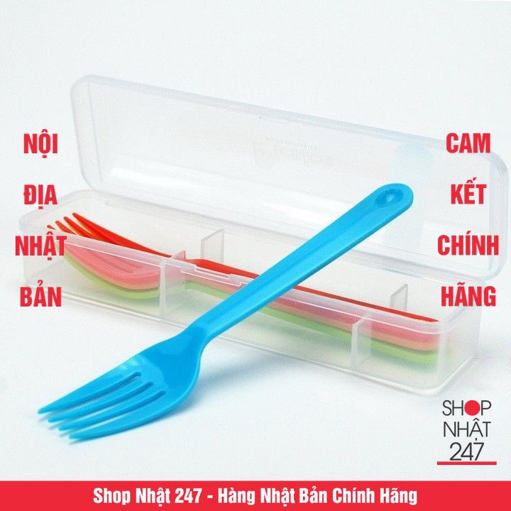 Set 4 dĩa nhựa màu sắc kèm hộp Picnica Nội địa Nhật Bản