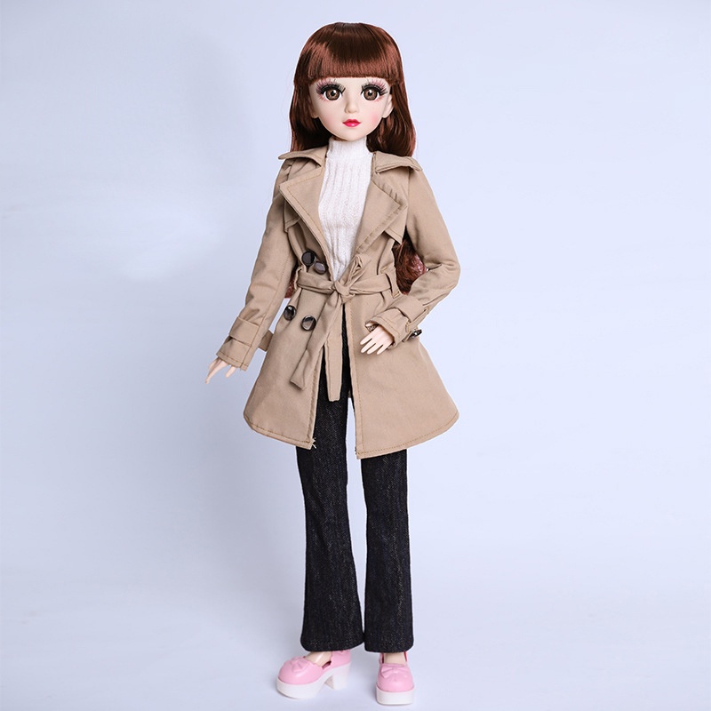 Bộ Đầm + Áo Khoác + Quần Dài 60cm Thích Hợp Làm Quà Tặng Cho Búp Bê 1/3