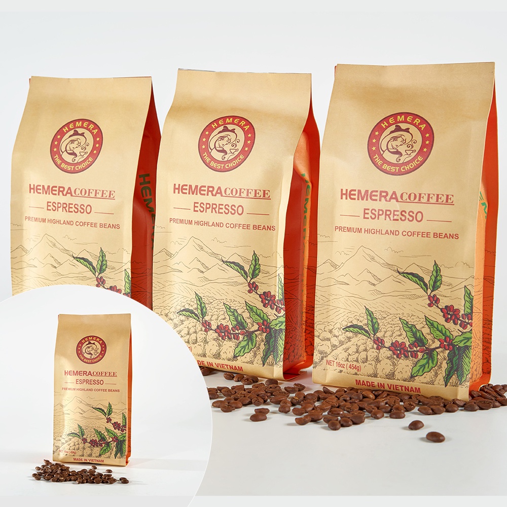 Cà Phê Rang xay Xuất Khẩu Espresso Hemera 250gr