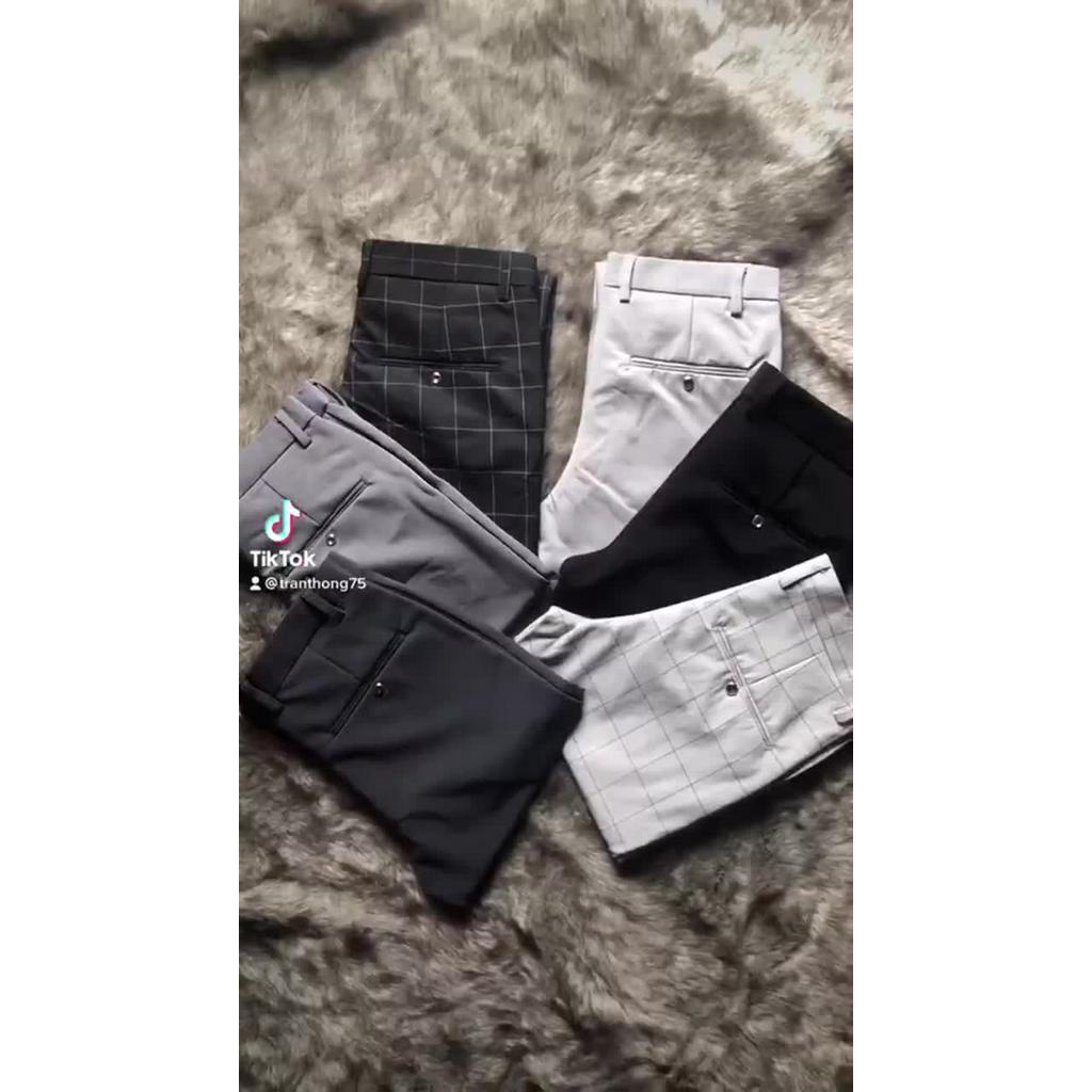 Quần âu nam, quần tây nam hàn quốc co dãn dáng ôm ống côn vải chống nhăn cao cấp hình thật giá rẻ | BigBuy360 - bigbuy360.vn