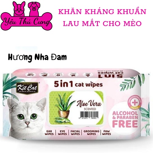 Khăn ướt kháng khuẩn cho mèo Kit cat-YÊU THÚ CƯNG