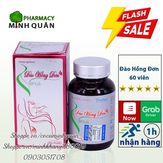 Viên uống Đào hồng đơn tăng kich thước vòng 1 nở ngực ngực to hiệu quả tăng nội tiết tố 60 viên