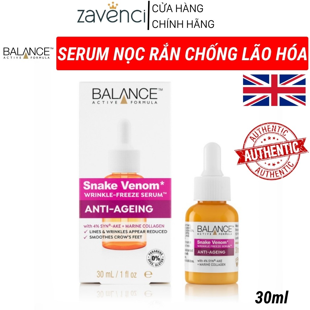 Serum Balance  Active Formula tinh chất vitamin C dưỡng da trắng ngừa mụn 30ml - ZAVENCI Official