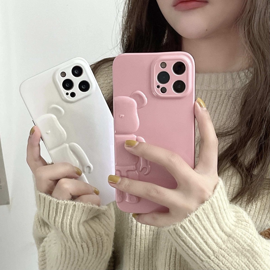 Ốp Điện Thoại Mềm Hình Hoạt Hình 3D Bảo Vệ Ống Kính Máy Ảnh Cho iphone 13 12 11 Pro Max XR X XS XSMAX