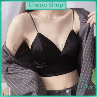Áo bra satin lụa phi bóng sang chảnh cao cấp siêu sexxy al26 cheoo shop