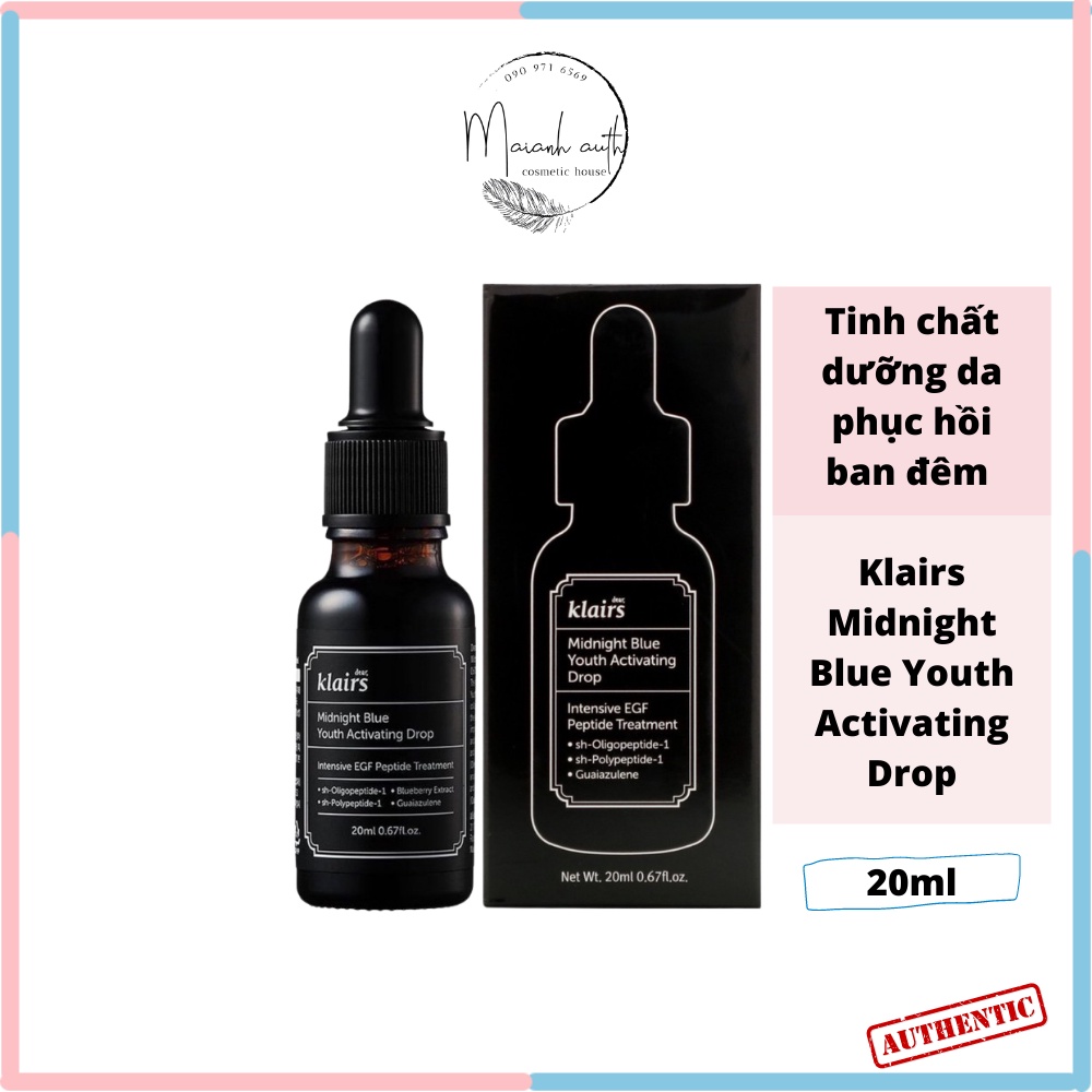 Tinh Chất Dưỡng Phục Hồi, Ngừa Lão Hóa Da Serum Klairs Midnight Blue Youth Activating Drop 20ml
