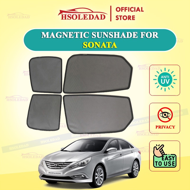 Rèm che nắng nam châm cho xe Hyundai Sonata, bộ 4 tấm cho 4 cửa, hàng loại 1 cao cấp nhất, vừa khít kính
